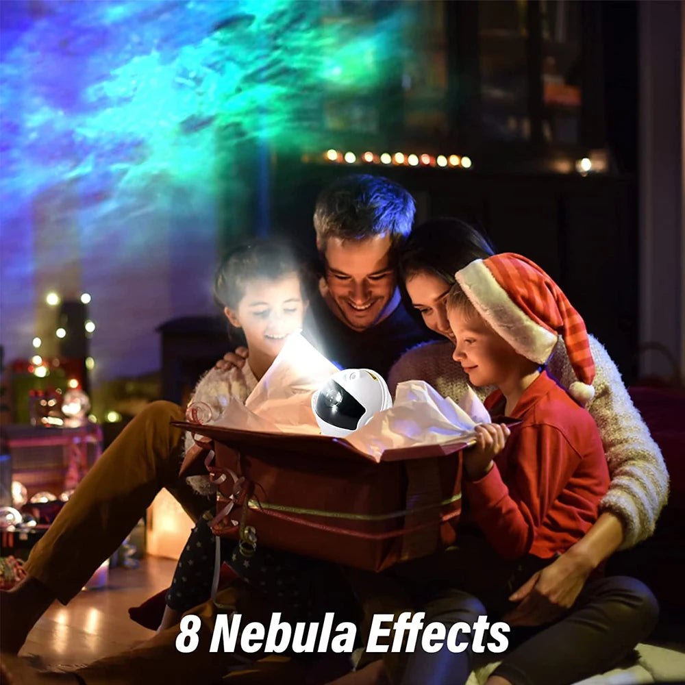 Galaxy Star Projector Astronaut Night Light Sky Starry Nebula Aurora Lamp Mini Cute with Remote Control for Kids Bedroom Ceiling