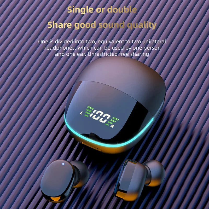 Original G9S Wireless Bluetooth Headset Sports LED Display Earbuds Noise Reduction Fone Bluetooth Earphones Wireless Headphones