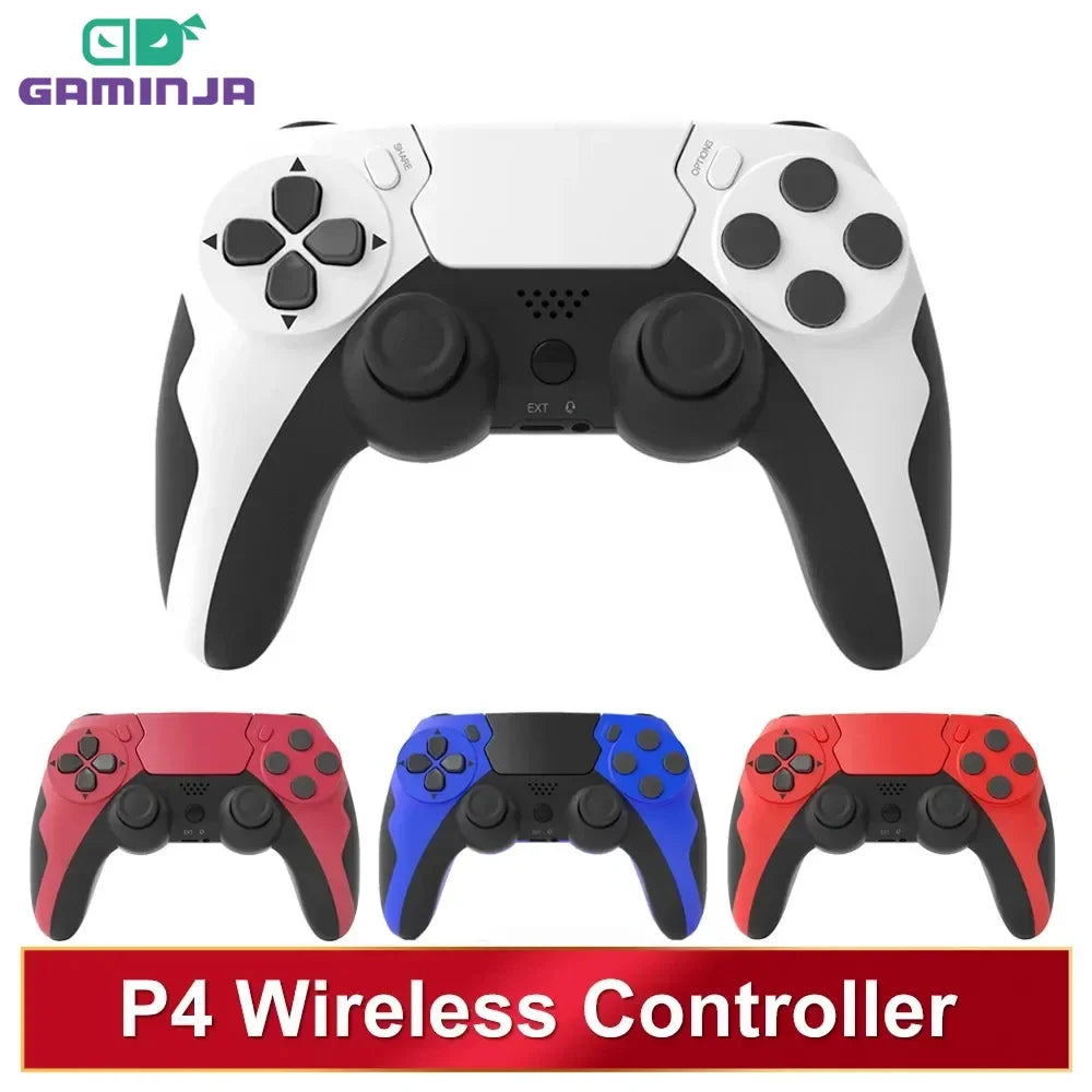 Wireless Controller Bluetooth Gamepad Double Vibration 6Axis Joypad Touchpad Microphone Earphone Port For PS4 PS3 PC