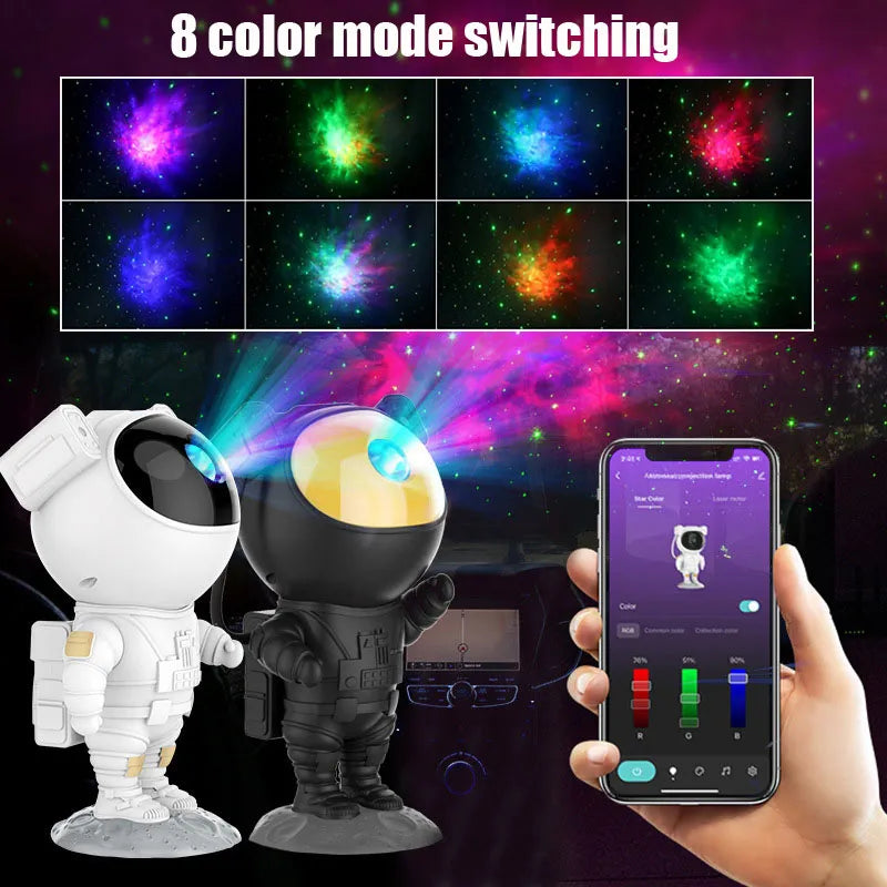 LED Smart Astronaut Night Lamp Smart Life APP Work with Alexa Google Home Yandex Starry Sky Star Galaxy Projector Light for Kids