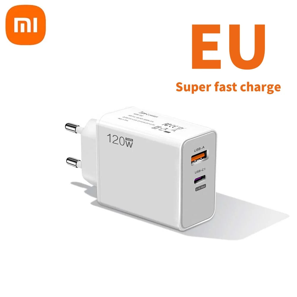 Xiaomi 120W Original Charger Turbo Fast EU US UK Wall Hypercharge Adapter Usb 6A Type C Cable For Xiaomi 13 12 11 Ultra Redmi