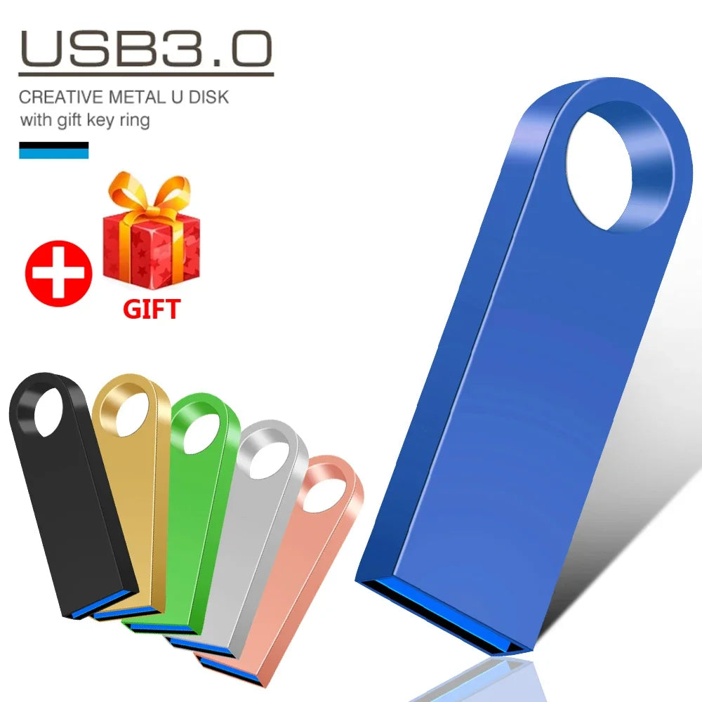 Hot Sale Metal 3.0 USB Flash Drive 128GB Pen Drive 8GB 16GB 32GB 64GB USB Stick 3. 0 Flash Drive High Speed Pendrive