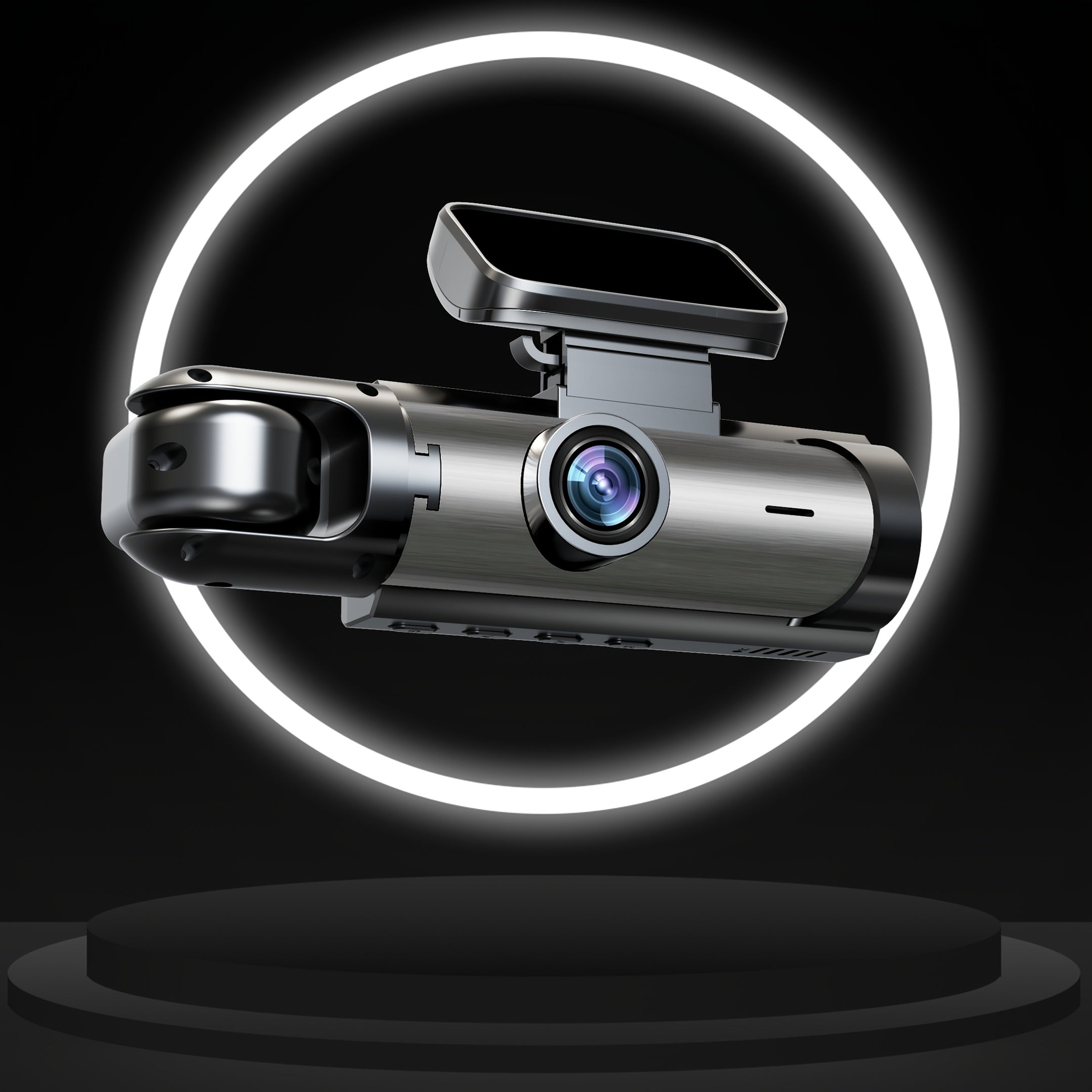 Car Dash Cam 1080P Front & In-Car Recording, 3.16-Inch IPS Screen Night Vision