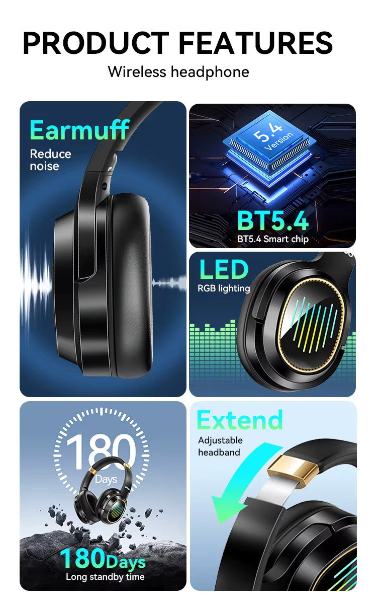 TWS Wireless Bluetooth 5.4 Headphones