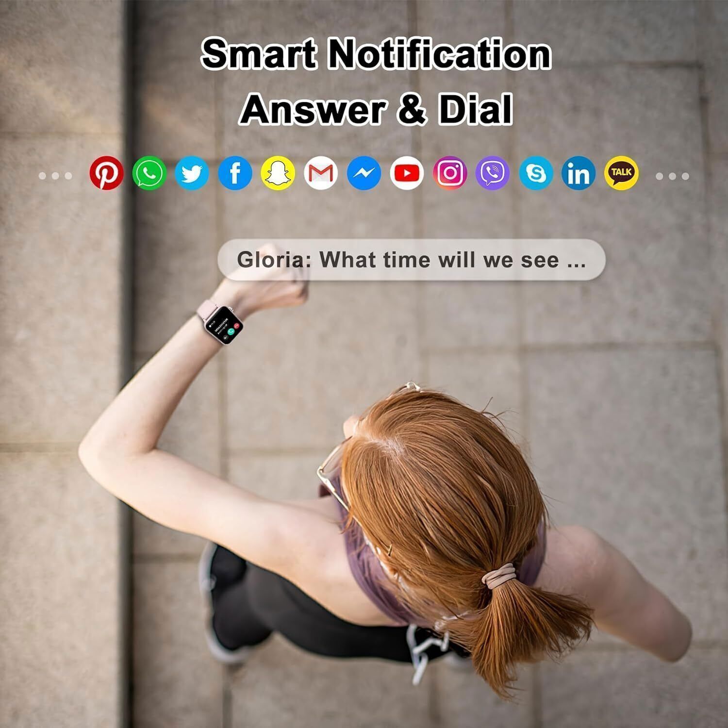 Alexa Smart Watch Women Make Calls Bluetooth Phone Call Watch For IPhone Samsung