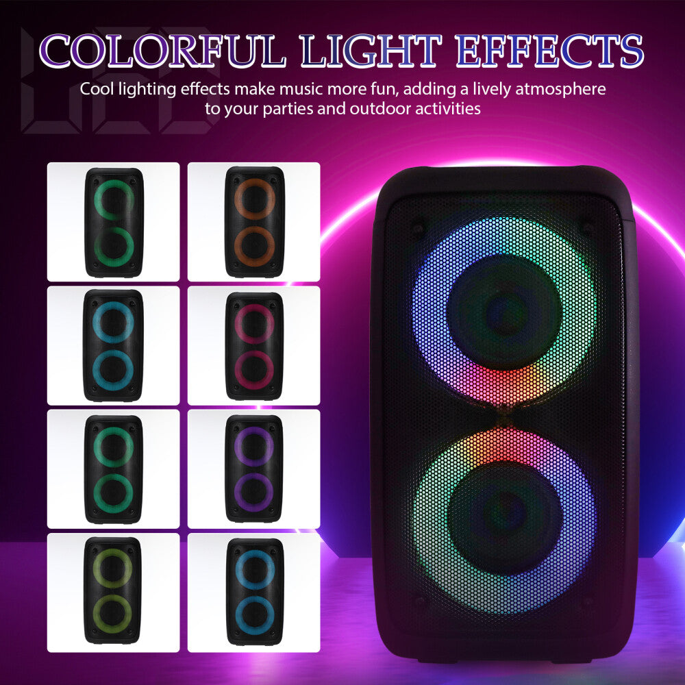3000W Portable Bluetooth Speaker Sub woofer Heavy Bass Sound System Party & Mic