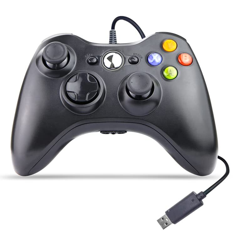 Black USB Wired Controller For XBOX 360 PC Window