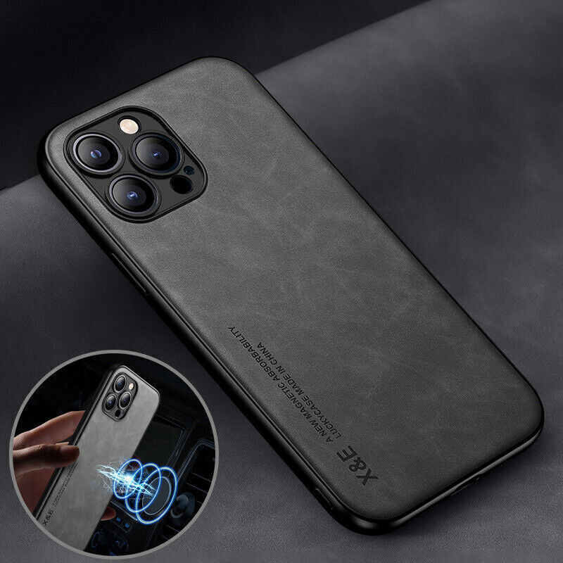 Shockproof Leather Magnetic Case For iPhone's