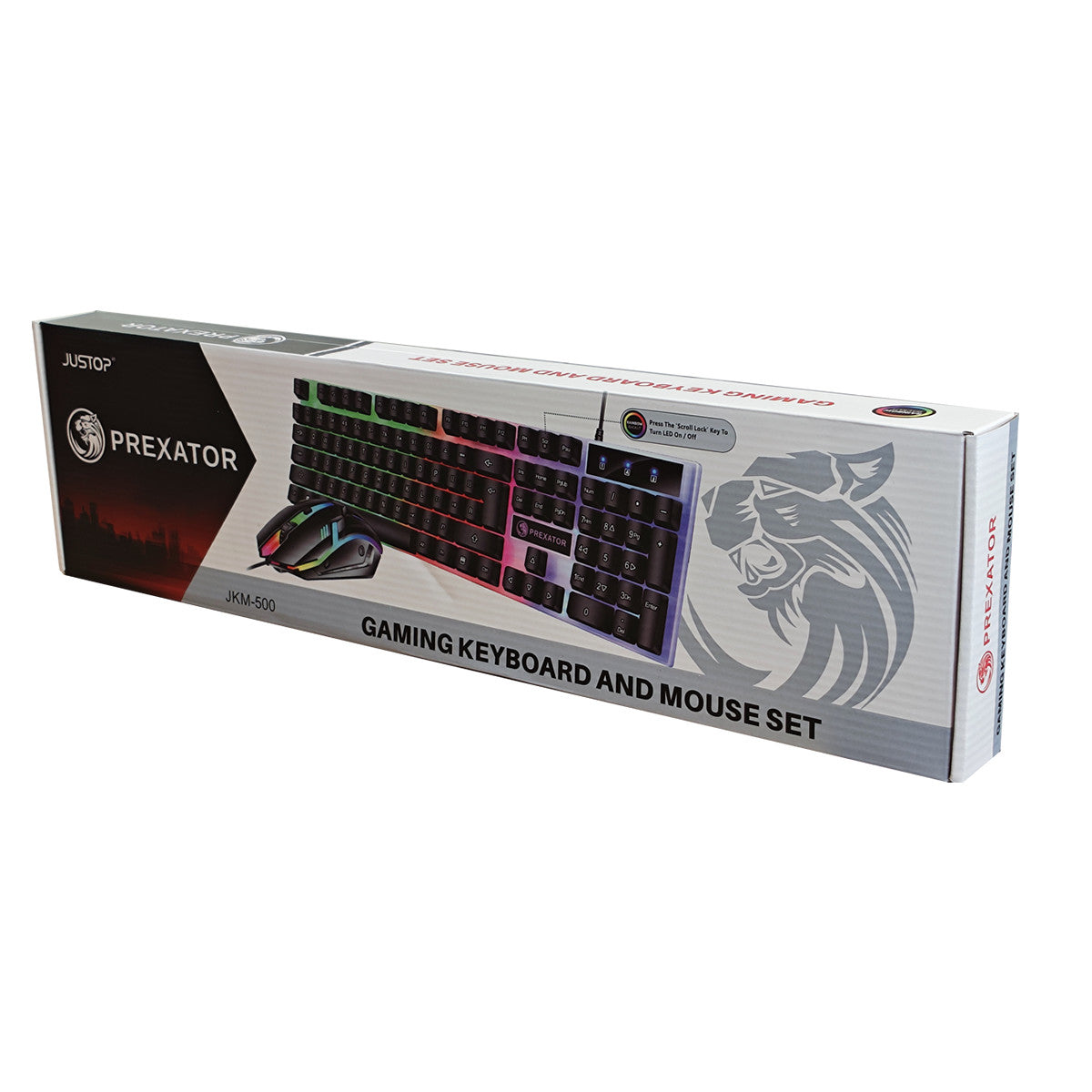 LED Gaming Keyboard And Mouse Set Rainbow RGB USB Wired UK PC PS4 PS5 XBOX ONE