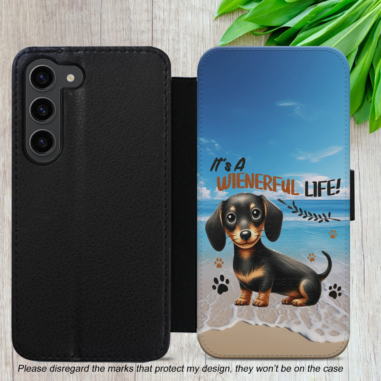Sausage Dog Flip Case For iPhone Samsung Google