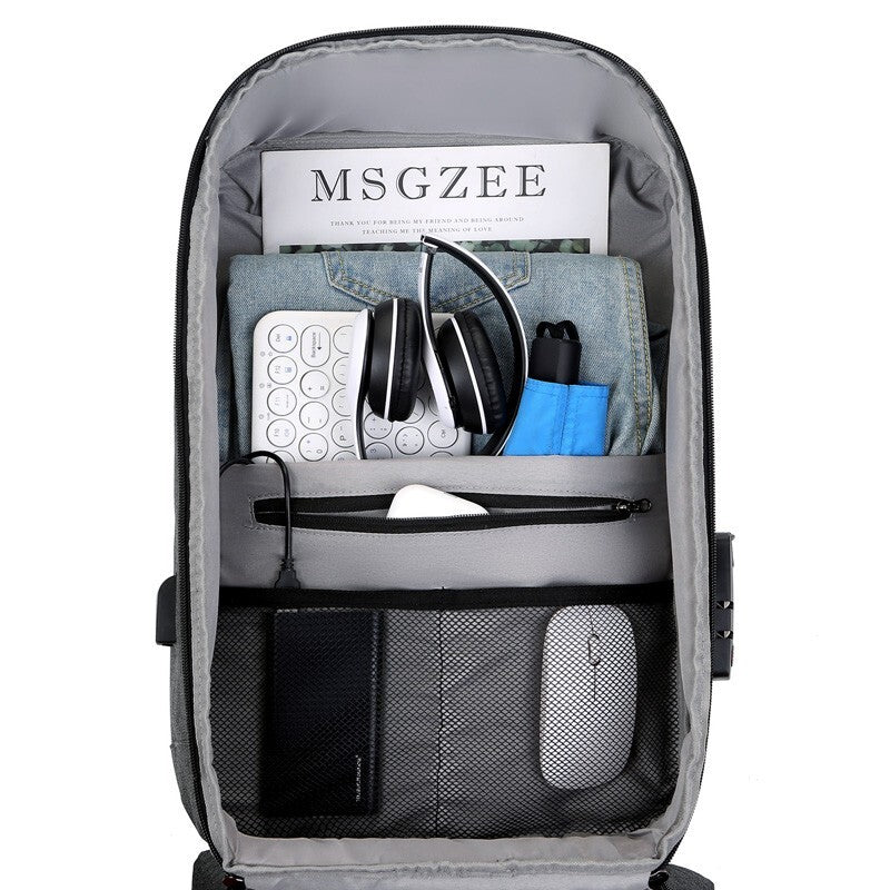 Laptop Backpack Large Lightweight Business Travel Bag Anti-Theft Lock