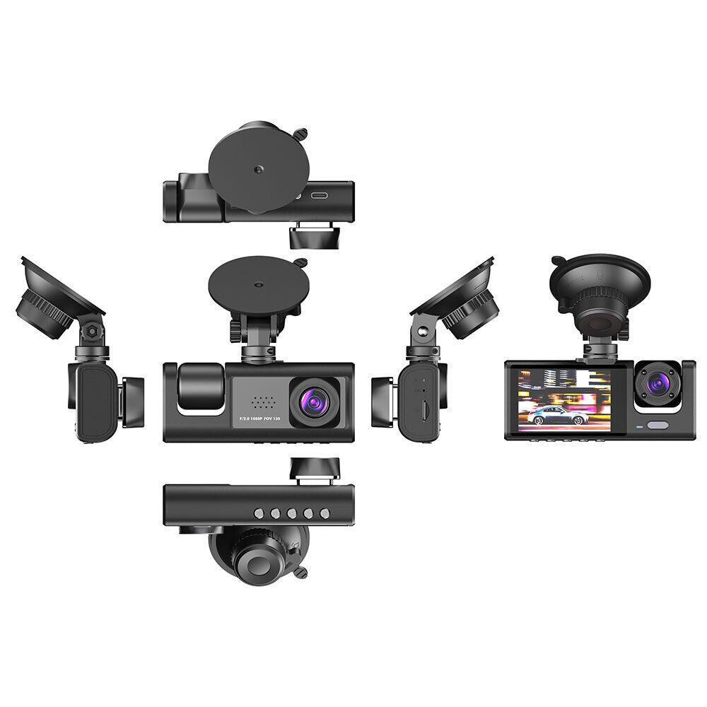 Dual Lens 1080P Car Dash Cam Recorder G Sensor DVR Front and Rear Camera Video