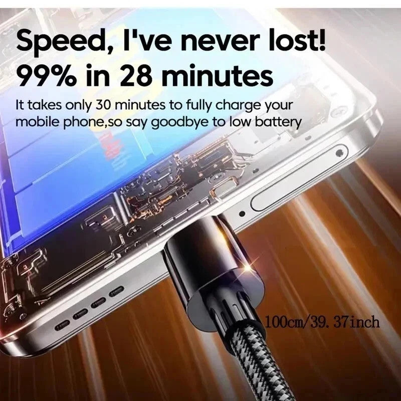 HeavyDuty USB Type C Charging Cable Braided Fast Phone Charger Long Lead 2m 3m
