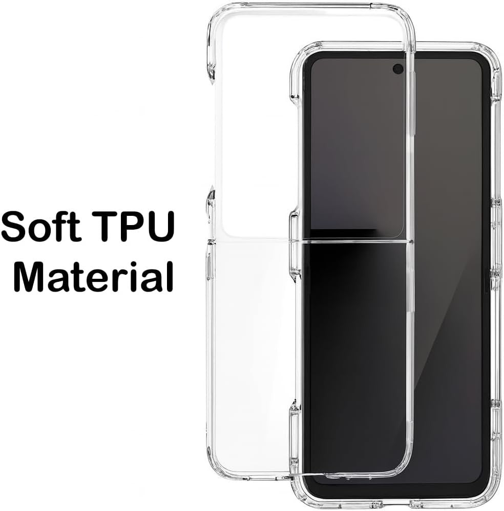 Clear Case for Samsung Galaxy Z Flip 7 FE 6 5 4 SHOCKPROOF Silicone Phone Cover