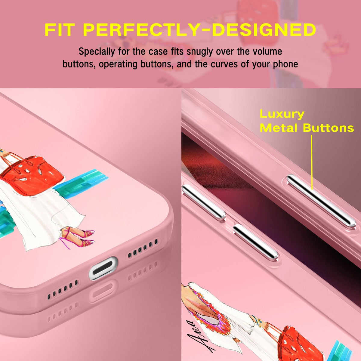 IPhone Case For iPhone 16 Pro 14 15 Pro Max 17e Customized Fashion Girls Cover