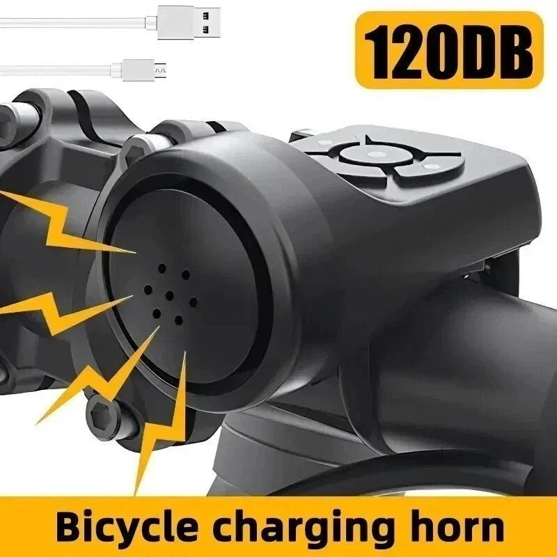 Bicycle Horn Loud Electric Bell MTB Bike Cycling Accessories USB Rechargeable uk