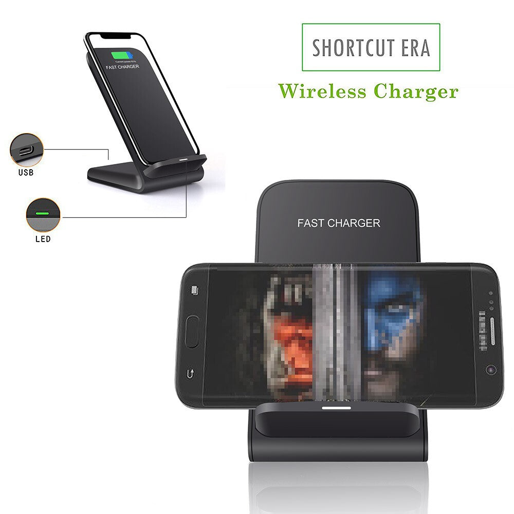 Fast Wireless Charging Stand Dock for iPhone & Samsung