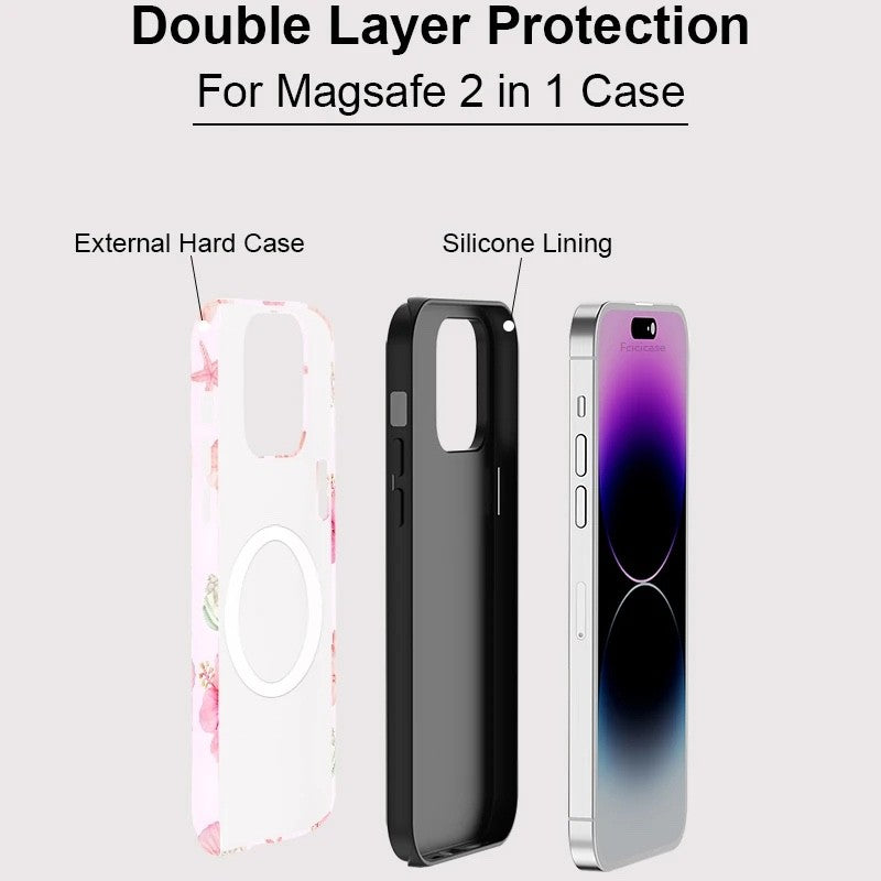 Seashell Beach Pink Tough Phone Case for iPhone 17 16 15 14 13 12 Pro Max Air
