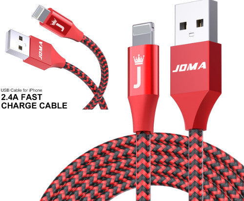 Heavy Duty Braided Long USB Fast Charger Cable Lead For iPhones