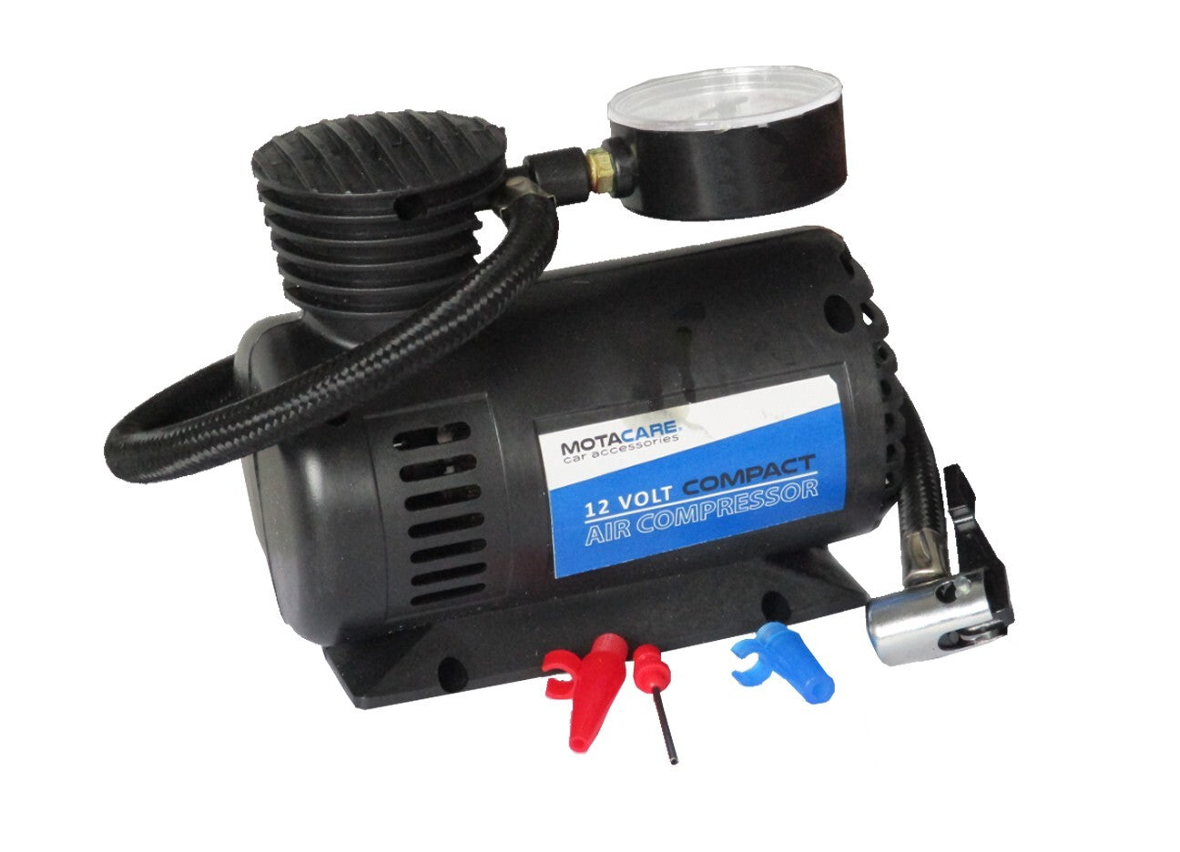 Tyre Air Compressor Pump 12V DC Car and Bike Inflator 300PSI Compact Motacare