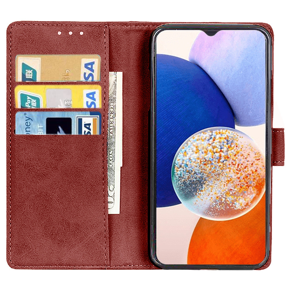 Flip Leather Phone Case for Samsung S25 Ultra S24 S23 S22 S21 + Magnetic Wallet