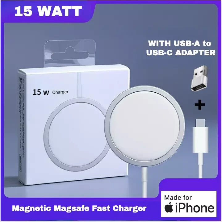 15W Fast Wireless Charger For Apple iPhone 17 16 15 14 13 12 Pro