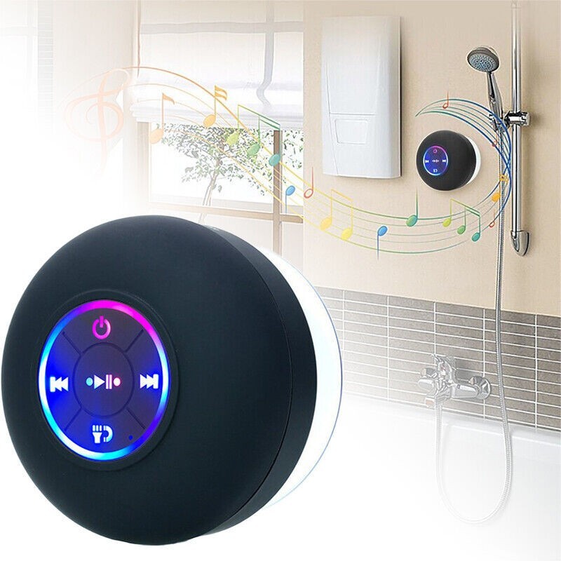 Mini Portable Wireless Bluetooth Speaker for Shower Bathroom Waterproof Suction