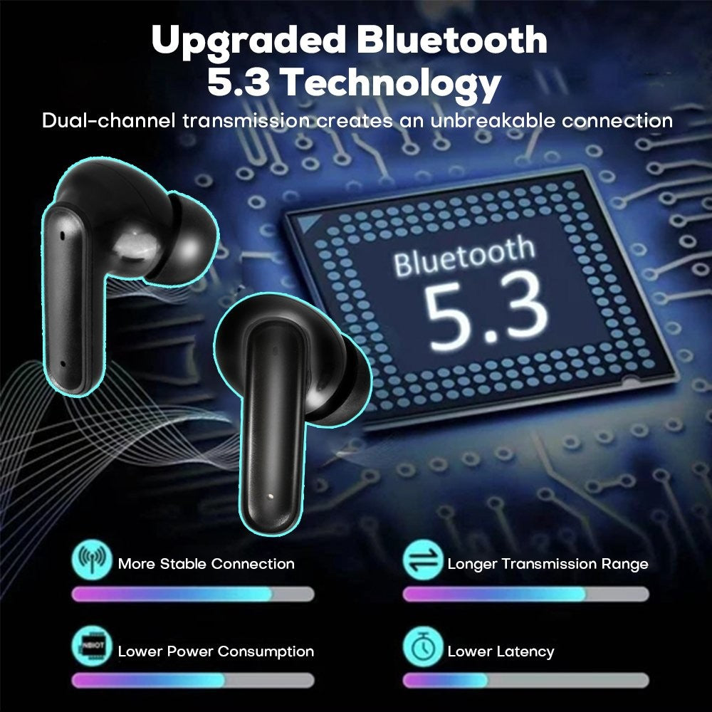 TWS Wireless Bluetooth with Noise Cancelling in-Ear Earphones