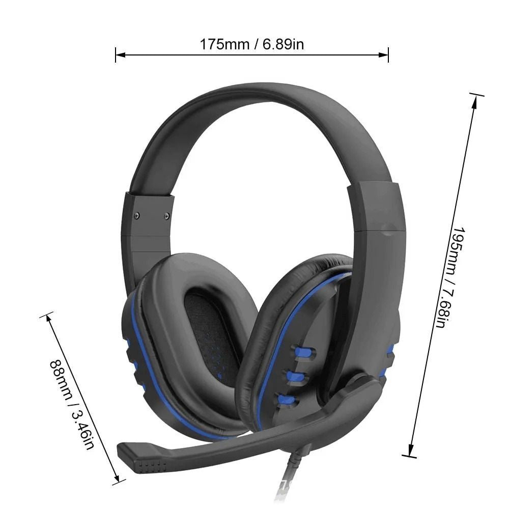 Gaming Headset with Microphone Mic Headphones For PC Laptop PS4 PS5 Xbox One UK