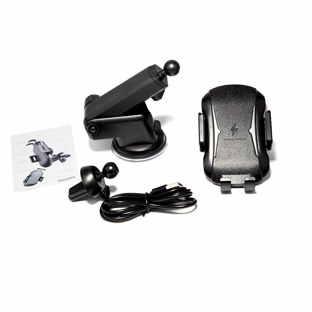 Wireless Car Charger 15W Fast Charging Phone Holder Automatic Clamping Mount UK