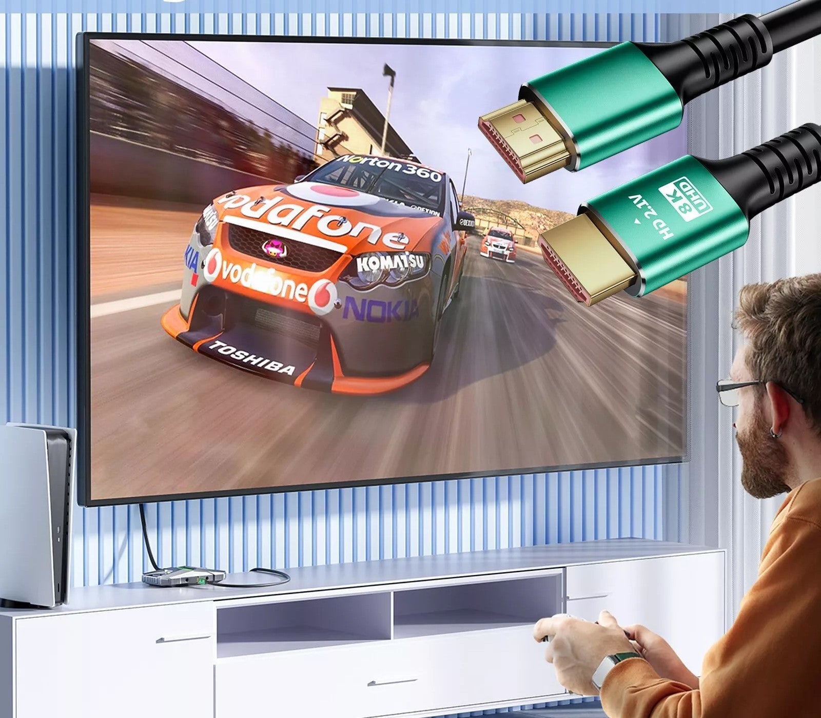 8K HDMI Cable 2.1 Ultra High Speed HDTV Lead 3D ARC 7680*4320P For SKY PS5 XBOX
