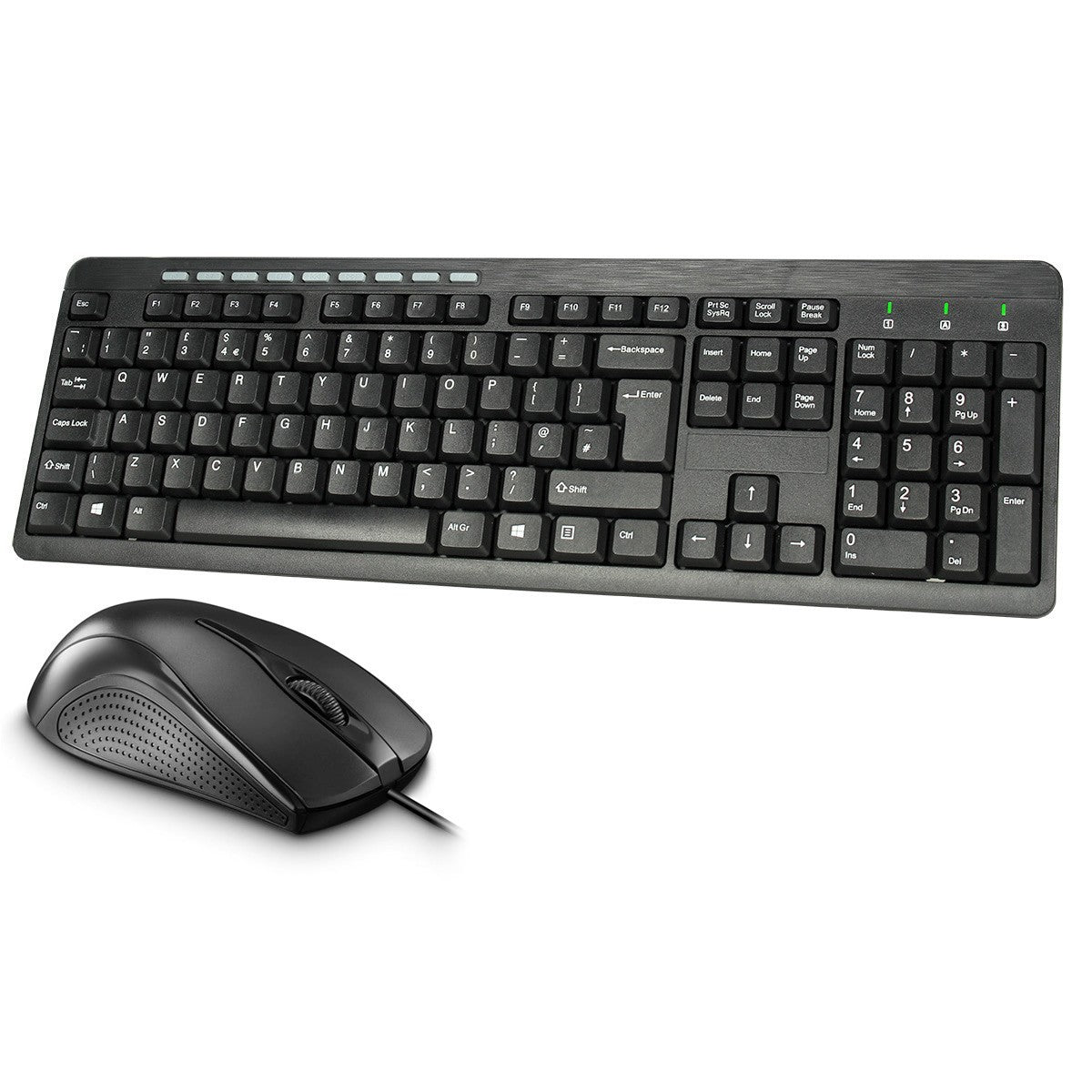 USB Wired Qwerty Keyboard And Mouse Set Combo Full-Size