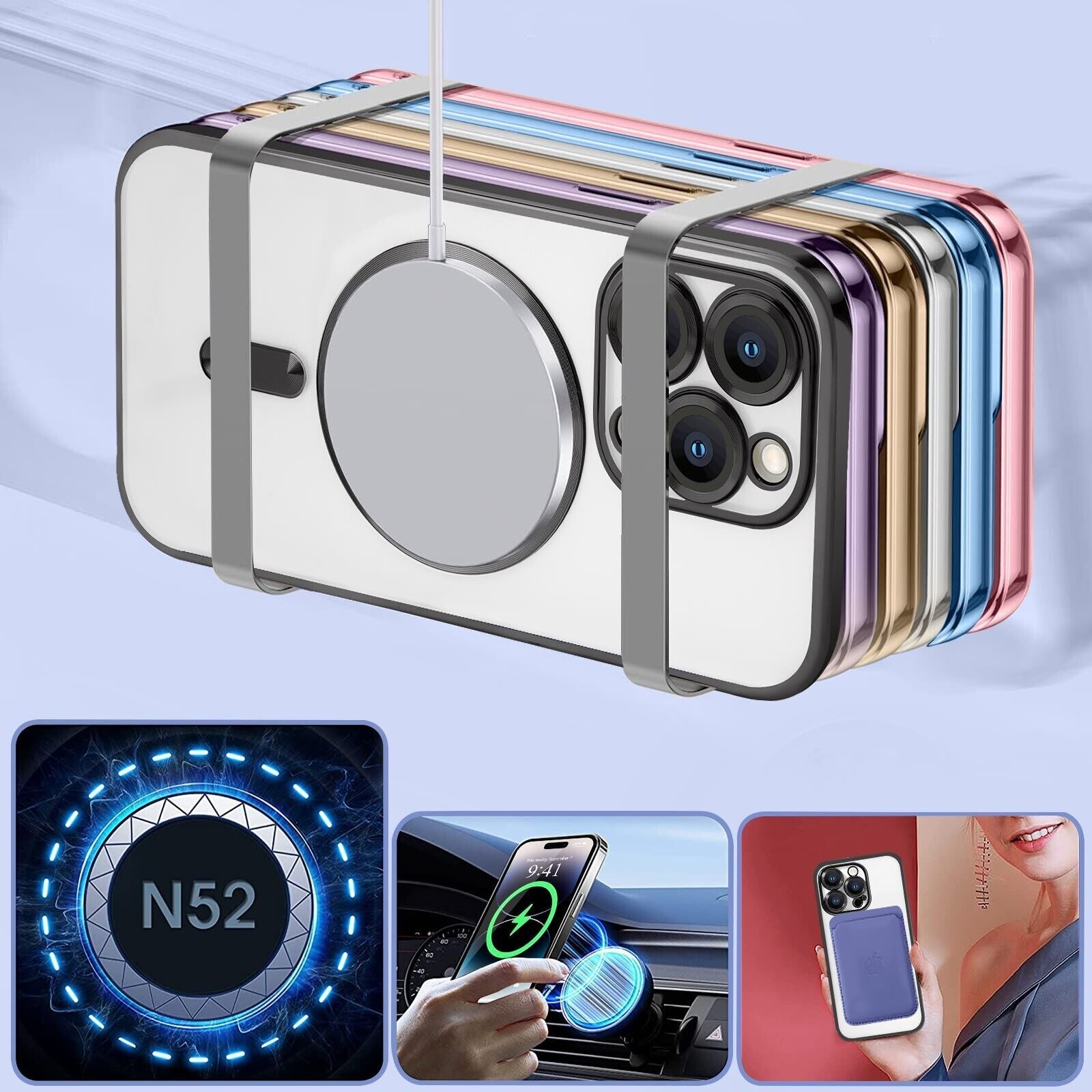Case For iPhone 16 Pro Max 14 13 12 15 17 Pro 17E 16 Shockproof Magsafe Magnetic