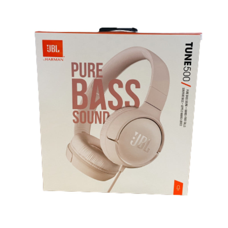 JBL Tune 500 Wired Headphones On-Ear Pure Bass with Remote & Mic - 4 Colours