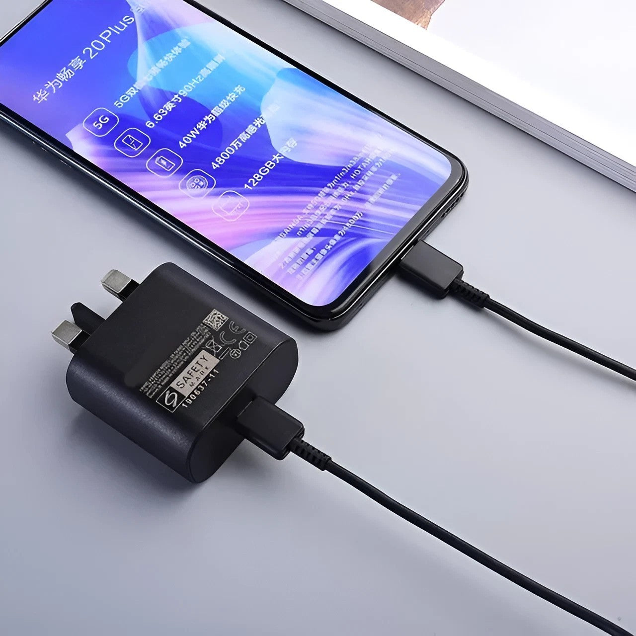 25W Fast Charger Adapter Plug & Cable For Galaxy Phones S20 S21 S22 S24 S25 S26