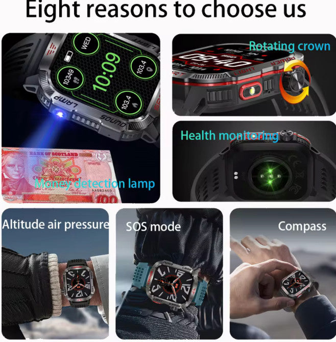 Military GPS Smart Watch Men