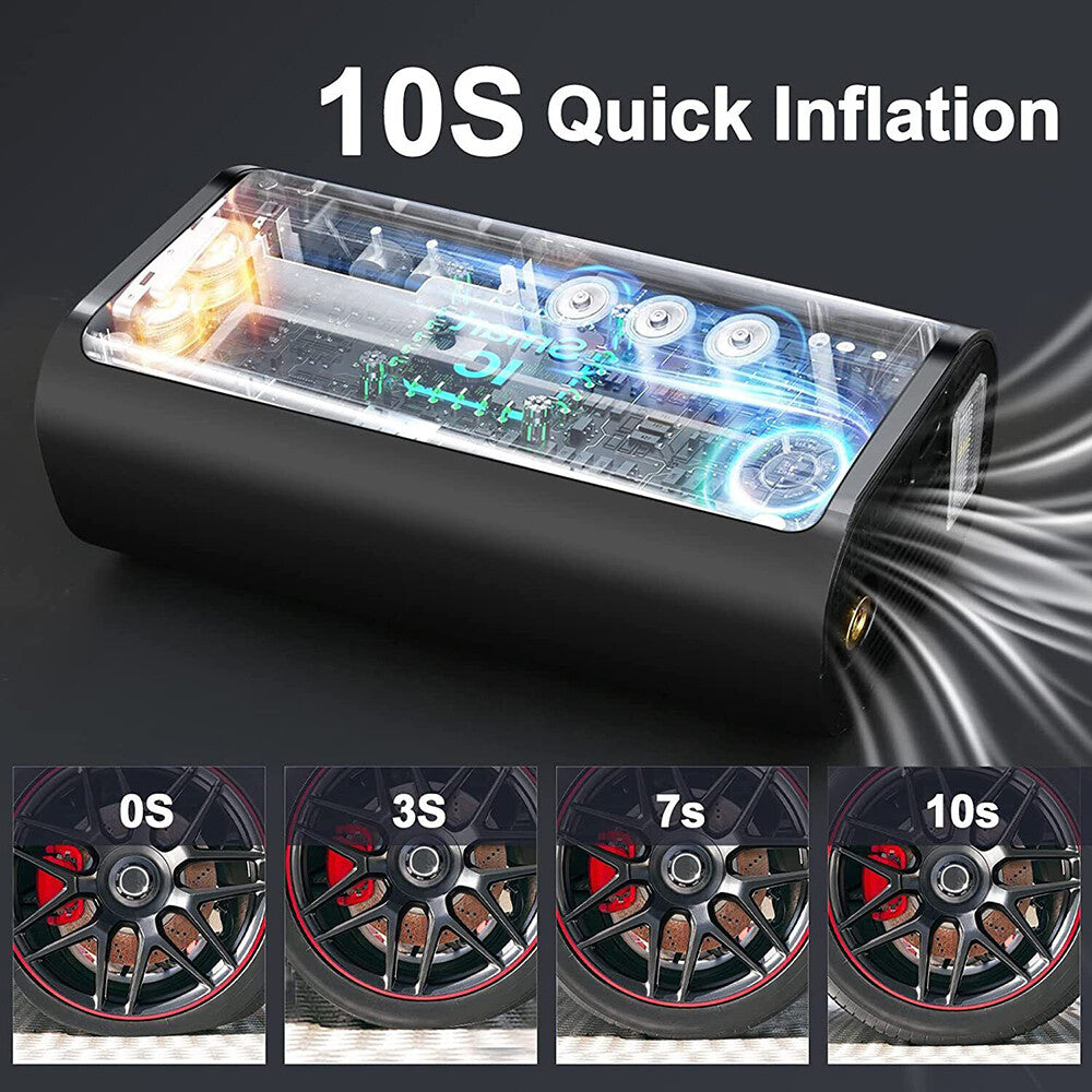 Car Tyre Inflator Cordless Digital USB Rechargeable
