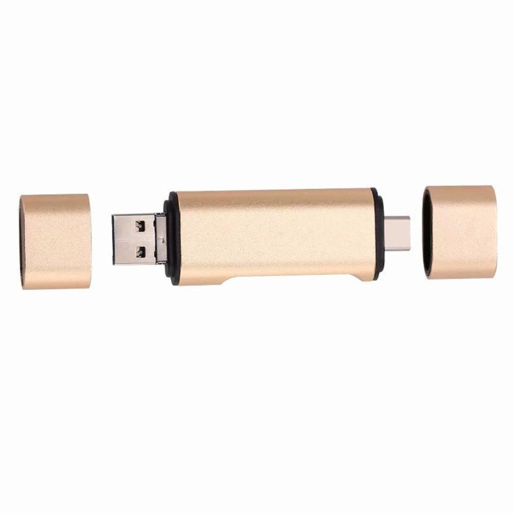 USB Type Dual Slots Adapter for Computer Laptop Phone Reader