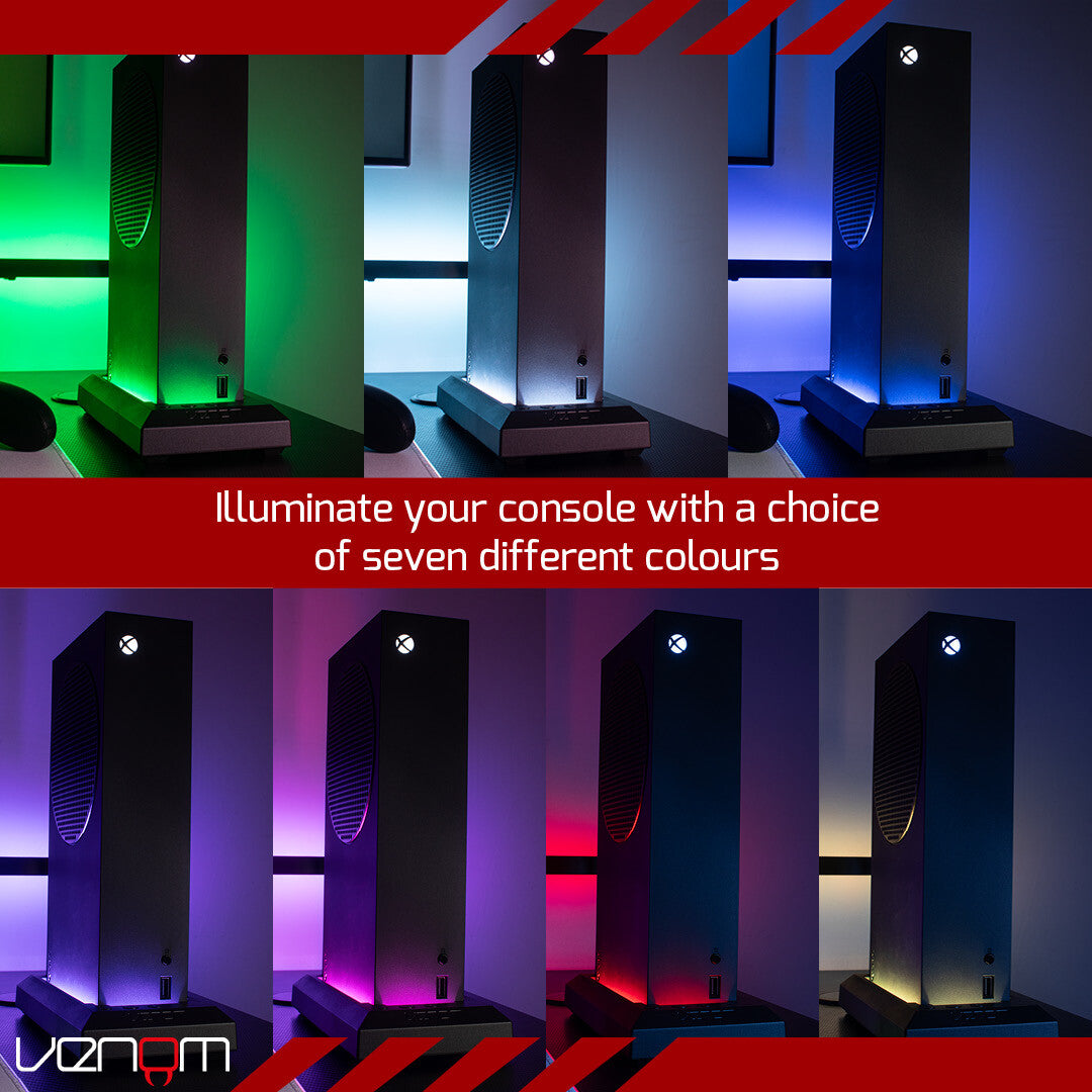 Venom LED Light Up Console Stand for Xbox Series X and Xbox Series S