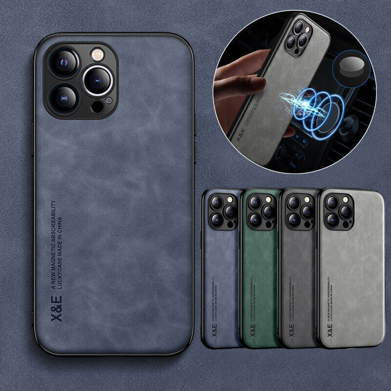 Shockproof Leather Magnetic Case For iPhone's