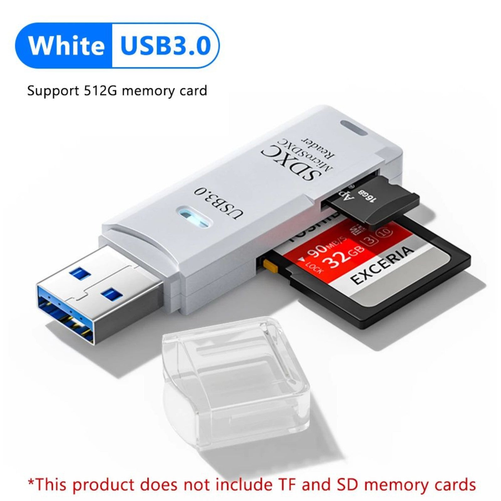 2 in 1 USB 3.0 Card Reader Micro TF SD card Reader USB adapter High Speed Reader