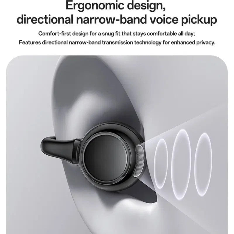 Wireless Earbuds Clip On Bluetooth Headset Open Ear Earbuds For iPhone & Android