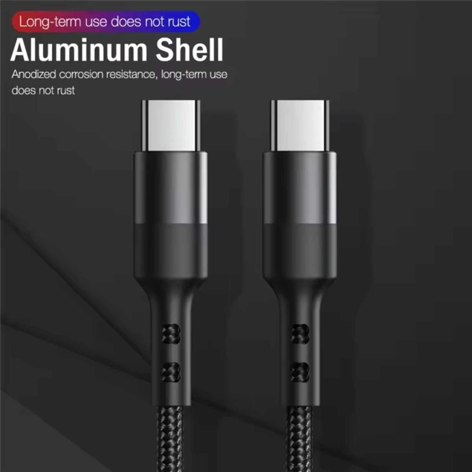 USB-C Cable To USB-C Braided Fast Charger Cable Type C Lead For iPhone 15 16 17