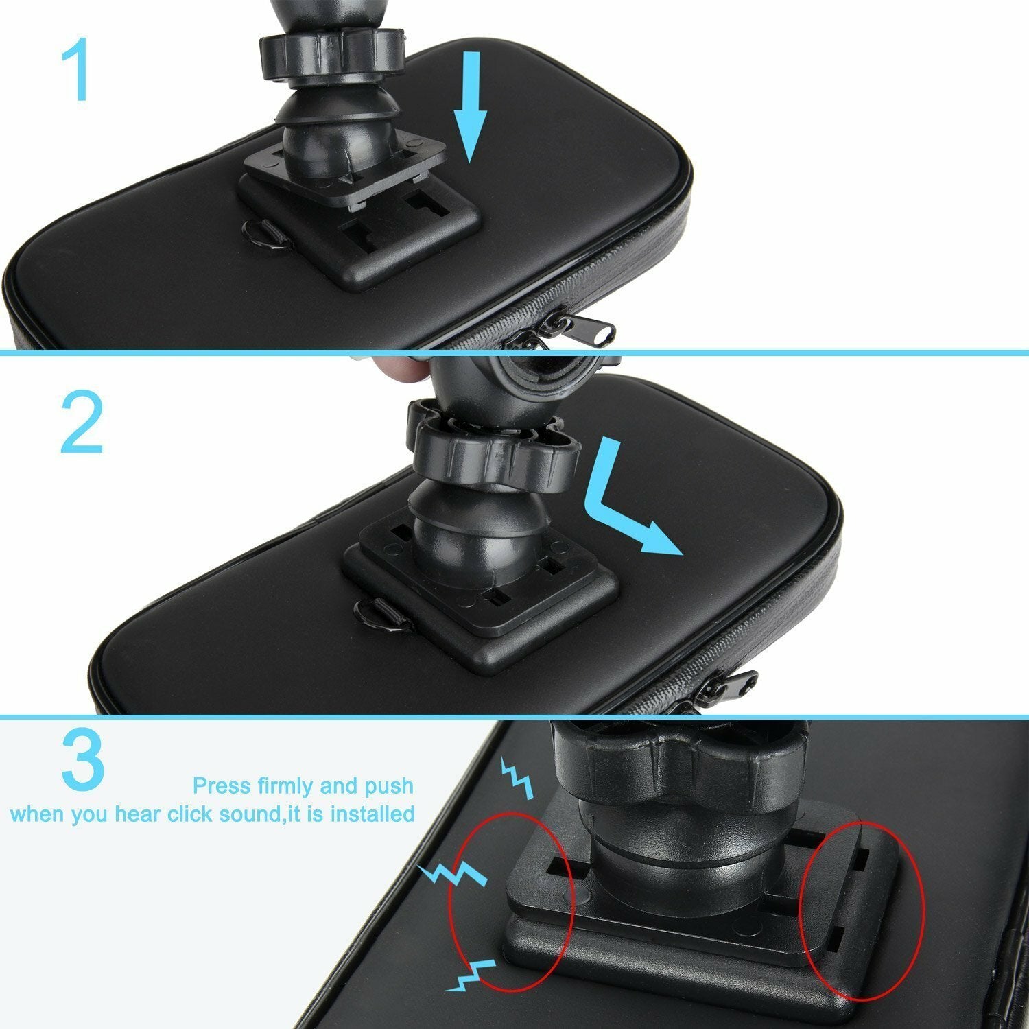 360° Bicycle Motor Bike Waterproof Phone Stand Case Mount Holder For All Mobile