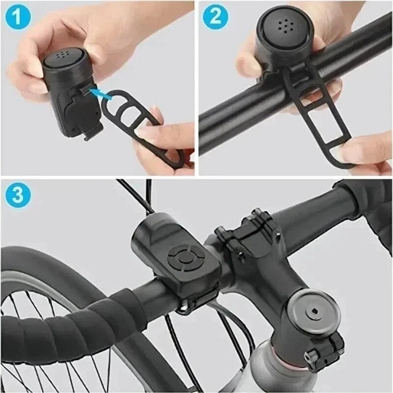 Bicycle Horn Loud Electric Bell MTB Bike Cycling Accessories USB Rechargeable uk
