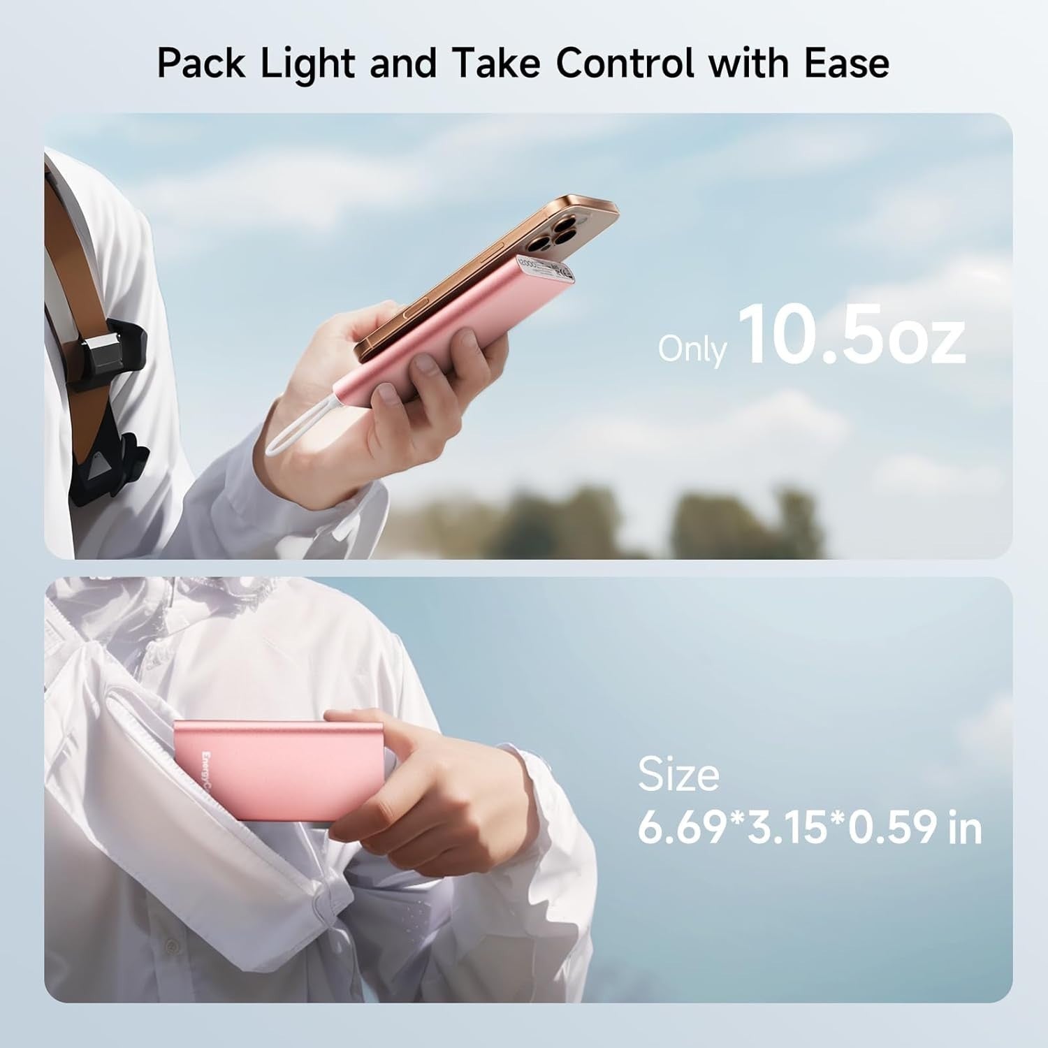 12000mAh Portable Fast Charging Power Bank Dual 3A High-Speed Output Battery