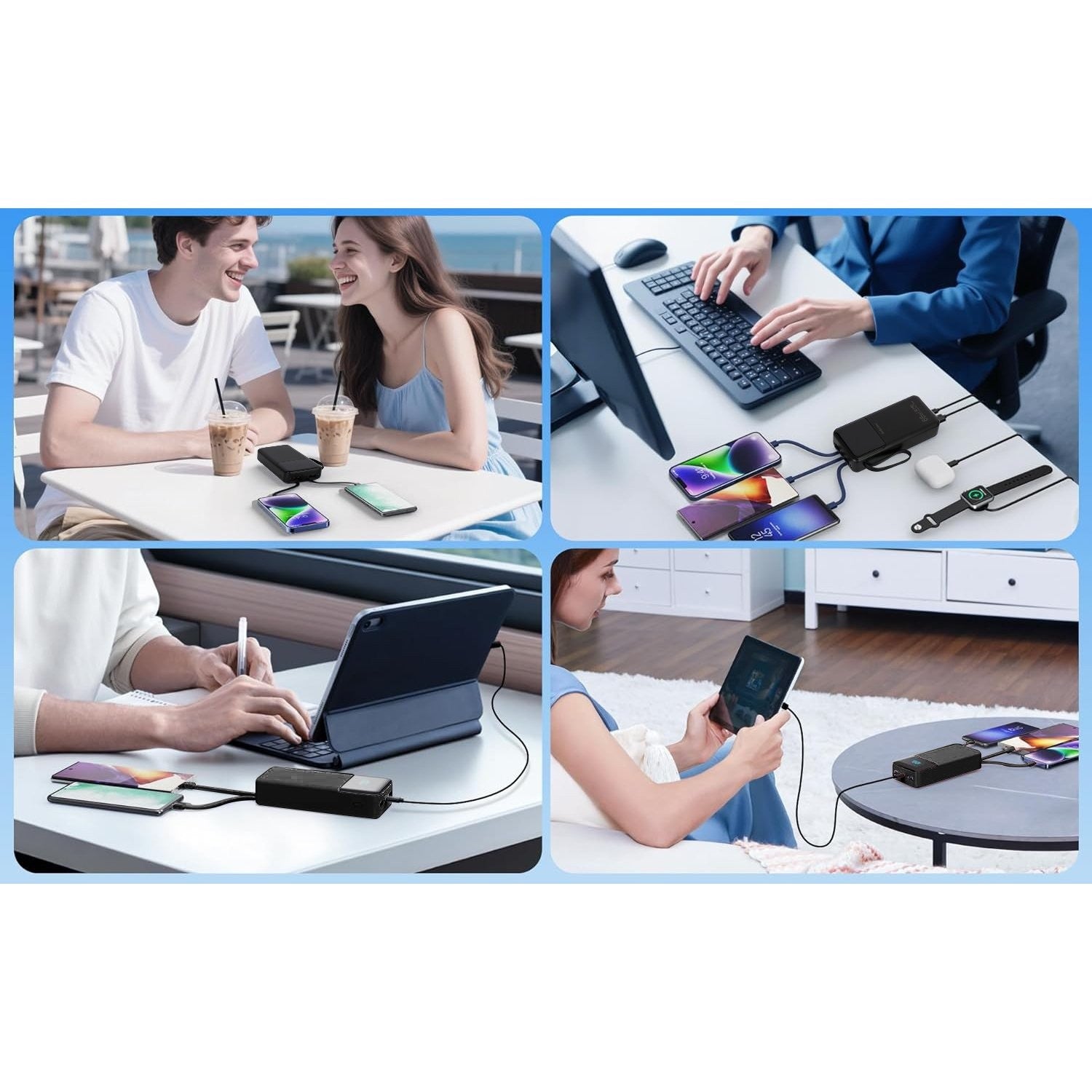 Power Bank 20000mah 66W Portable Fast Charger External Battery for Mobile Phone