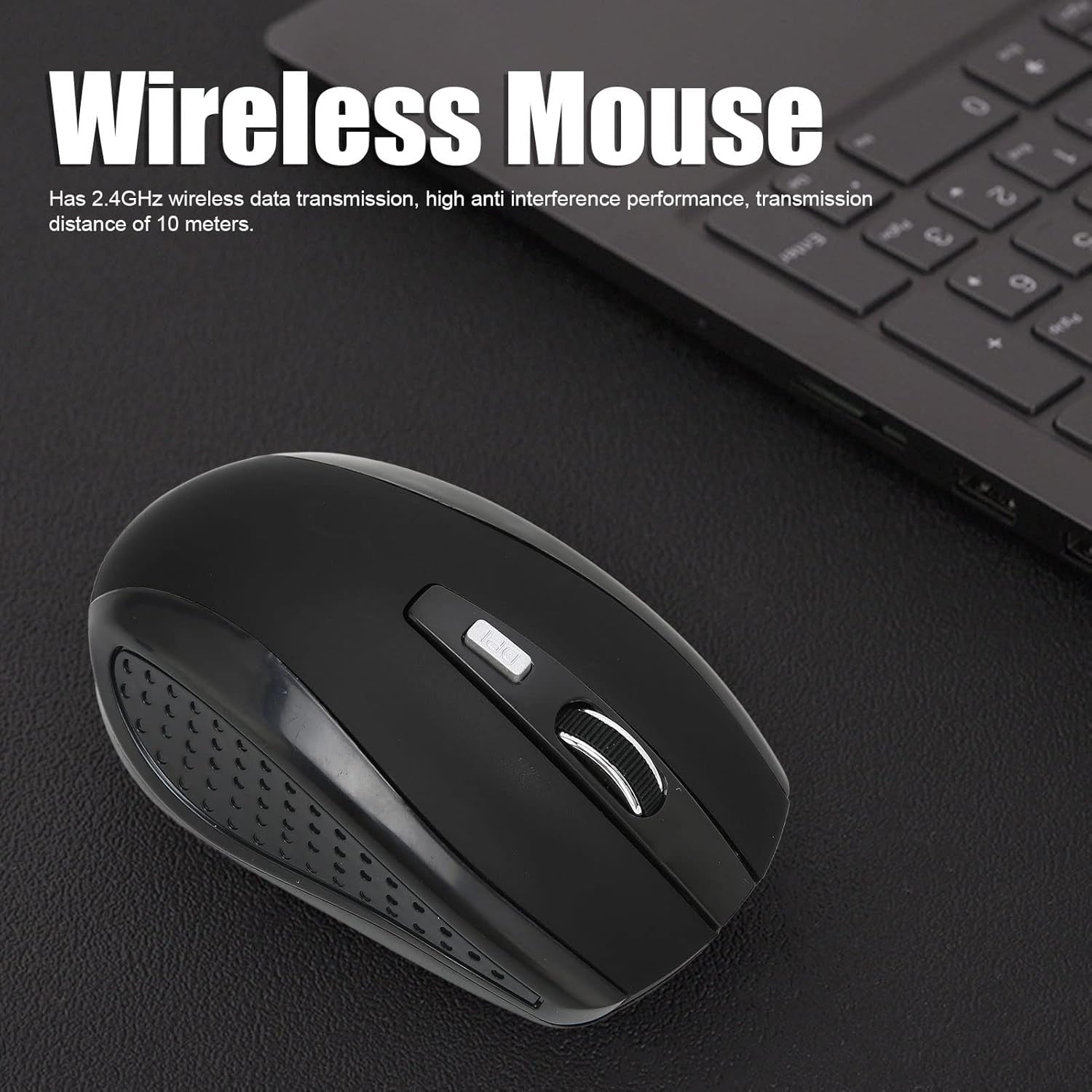 Black Wireless Cordless Mouse For PC & Laptop