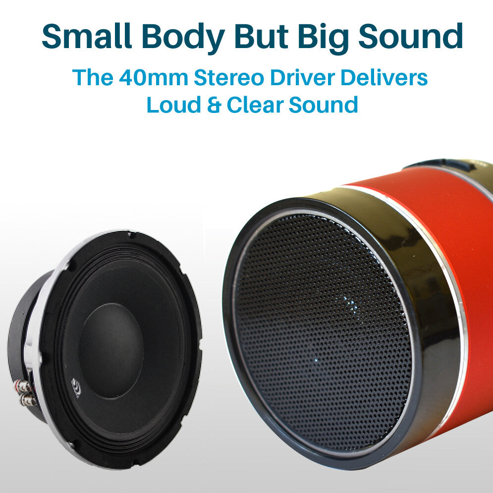 JUSTOP Bluetooth Wireless Speaker Portable LED Light Extra Bass Loud MicroSD UK