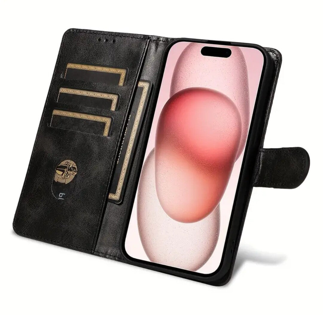 Case For iPhone 17 Pro Max 17e 15Pro 14 13 12 11Pro XR SE 16 Leather Flip Wallet